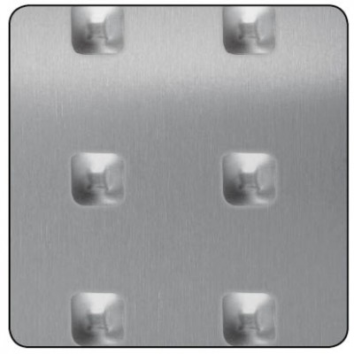 Chapa aluminio motivo cuadros 1mm 500x250mm